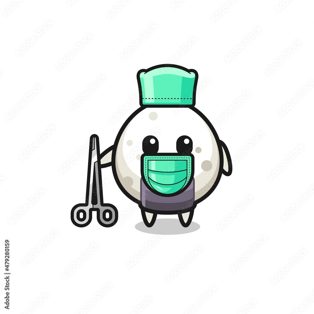 surgeon onigiri mascot character surgeon onigiri mascot character