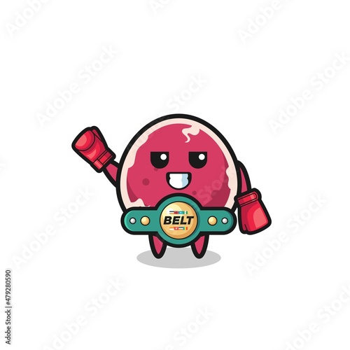 beef boxer mascot character