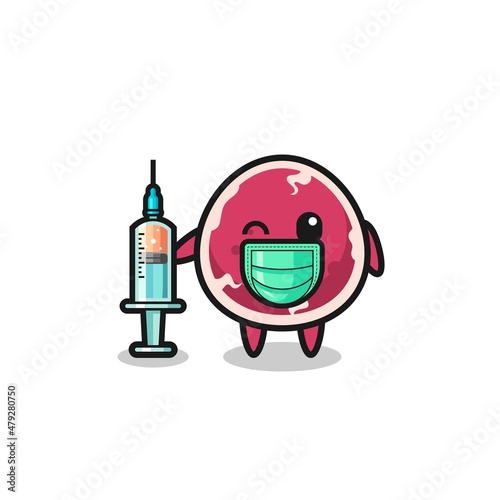 beef mascot as vaccinator