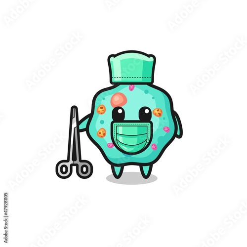 surgeon amoeba mascot character