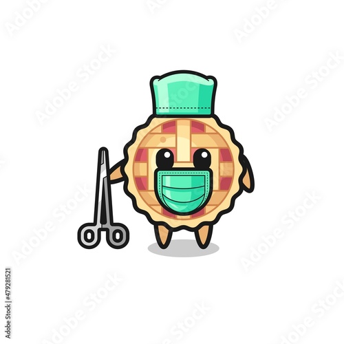 surgeon apple pie mascot character