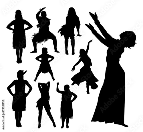 female pose activity silhouette