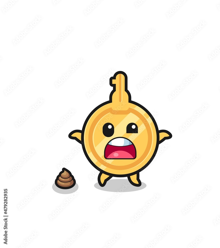 Obraz premium key earth surprised to meet poop