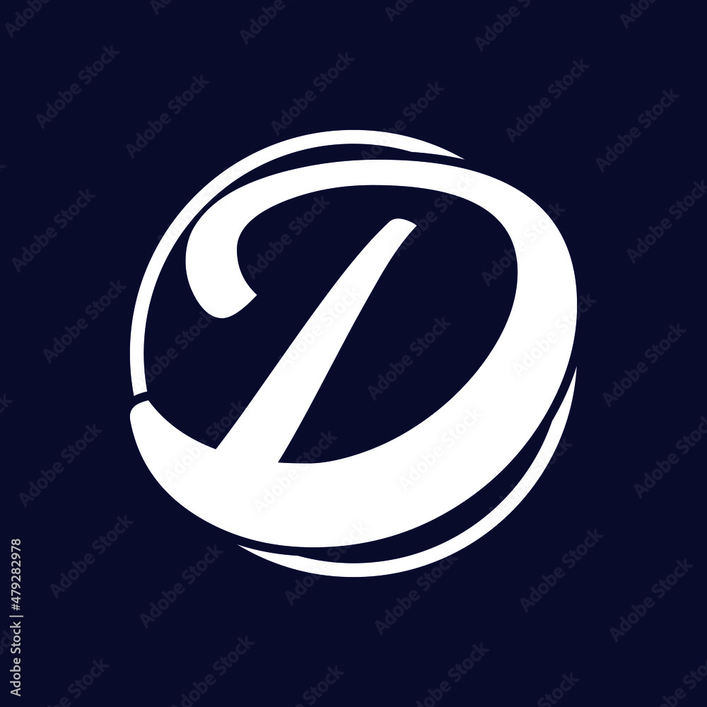 Initial Letter D Logo. letter D isolated on White Background. Flat Vector Logo Design Template Element. Initial Letter D Logo. letter D isolated on White Background. Flat Vector Logo Design Template Element.