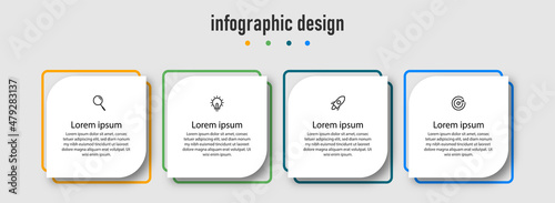 Fotografie, Obraz Infographic design for business concept