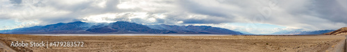 death valley landscape in midday heat