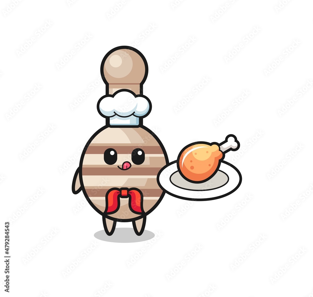 honey dipper fried chicken chef cartoon character