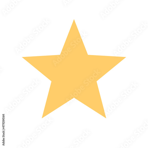 Simple yellow star icon. Vector.