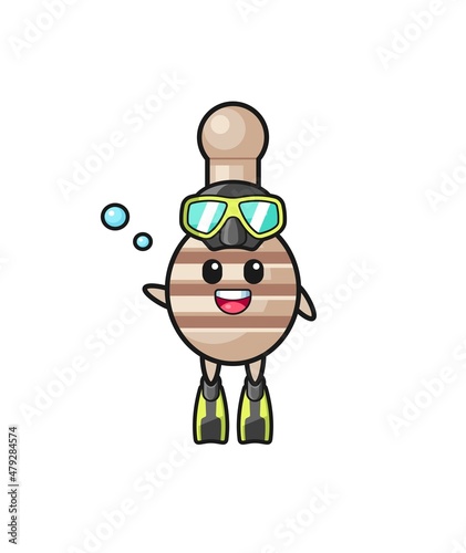 the honey dipper diver cartoon character