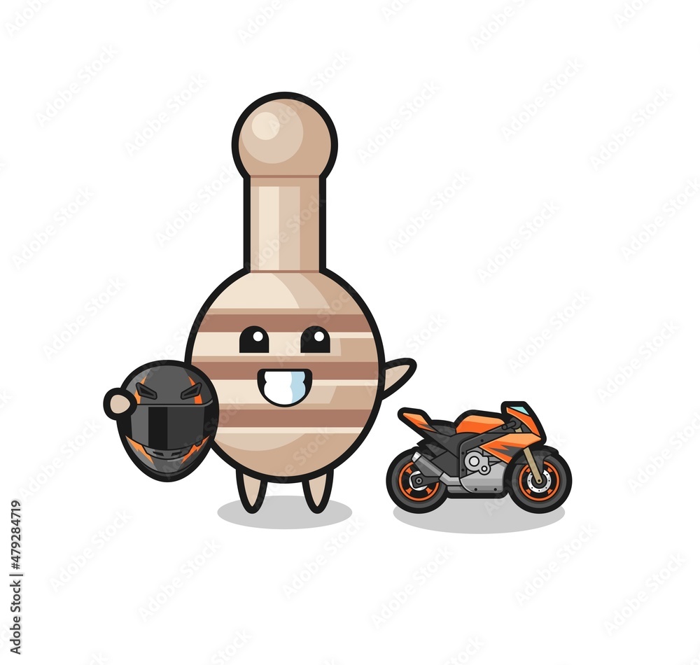 cute honey dipper cartoon as a motorcycle racer cute honey dipper cartoon as a motorcycle racer