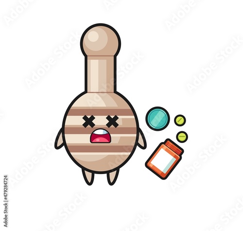 illustration of overdose honey dipper character