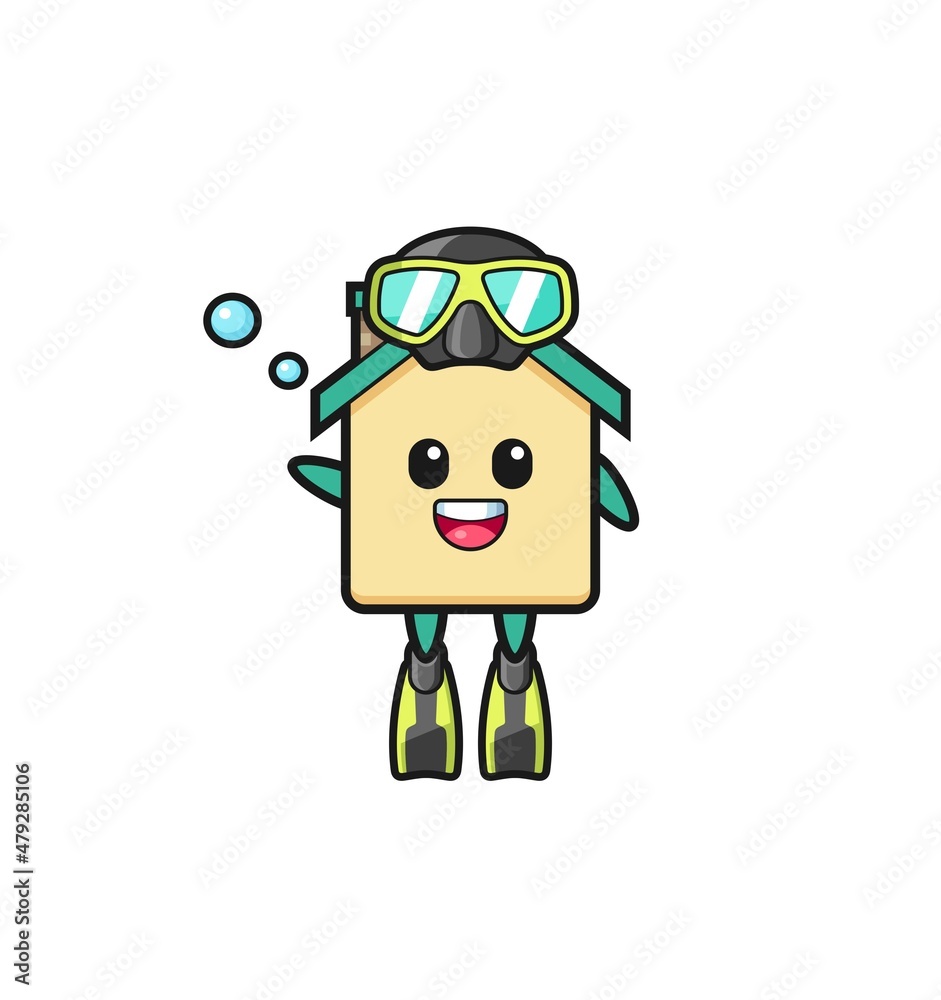the house diver cartoon character the house diver cartoon character
