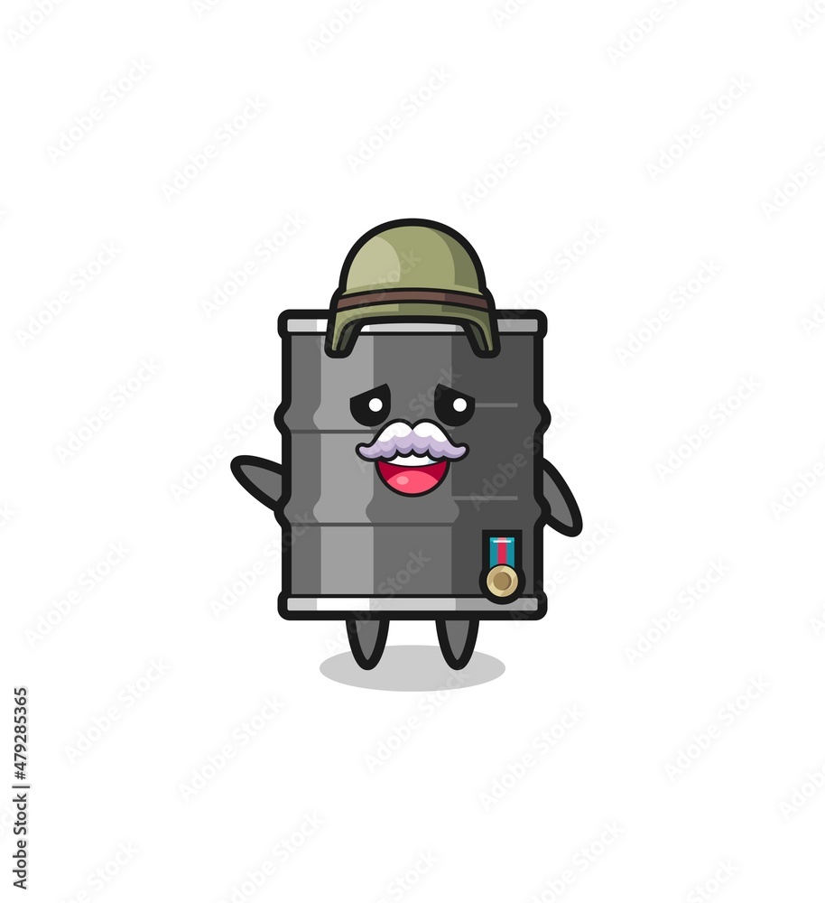 cute oil drum as veteran cartoon cute oil drum as veteran cartoon