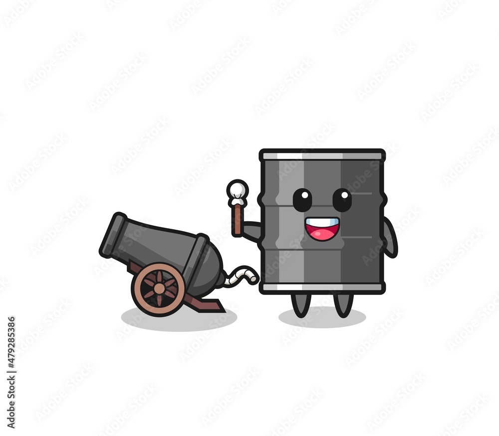 cute oil drum shoot using cannon cute oil drum shoot using cannon