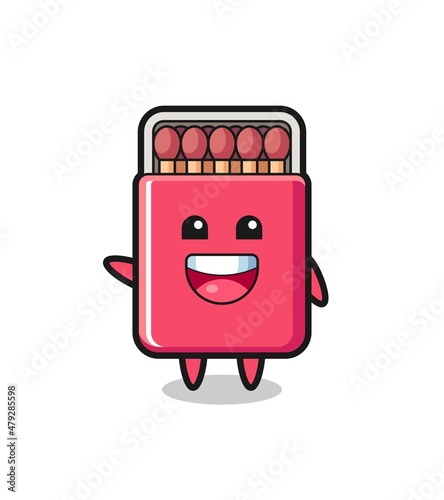 happy matches box cute mascot character