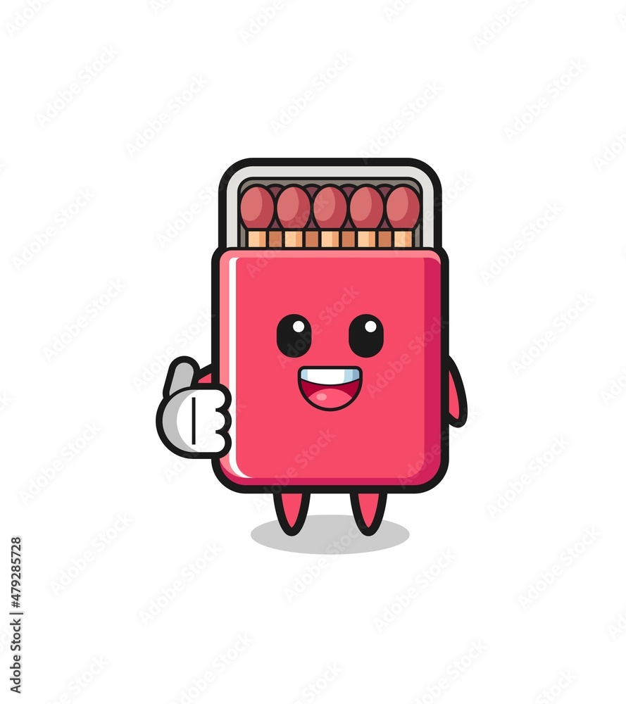 matches box mascot doing thumbs up gesture matches box mascot doing thumbs up gesture