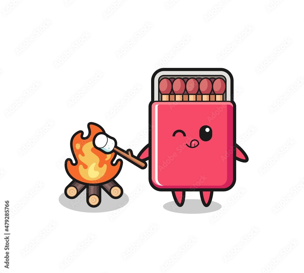 matches box character is burning marshmallow matches box character is burning marshmallow