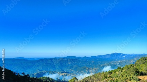Mountain top view in lower Himalayas.