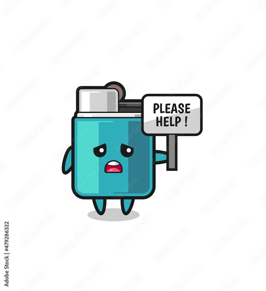 cute lighter hold the please help banner cute lighter hold the please help banner