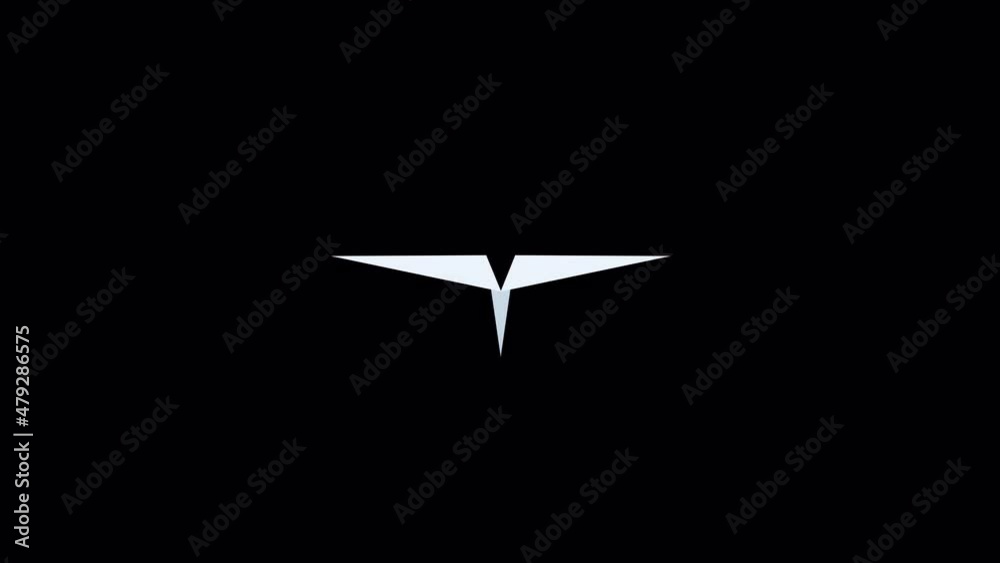 3D Paper Plane Flying Loop Animation Back View In Transparent Alpha ...