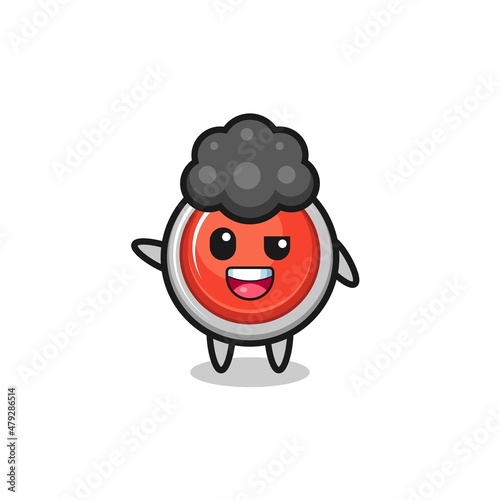 Wallpaper Mural emergency panic button character as the afro boy Torontodigital.ca