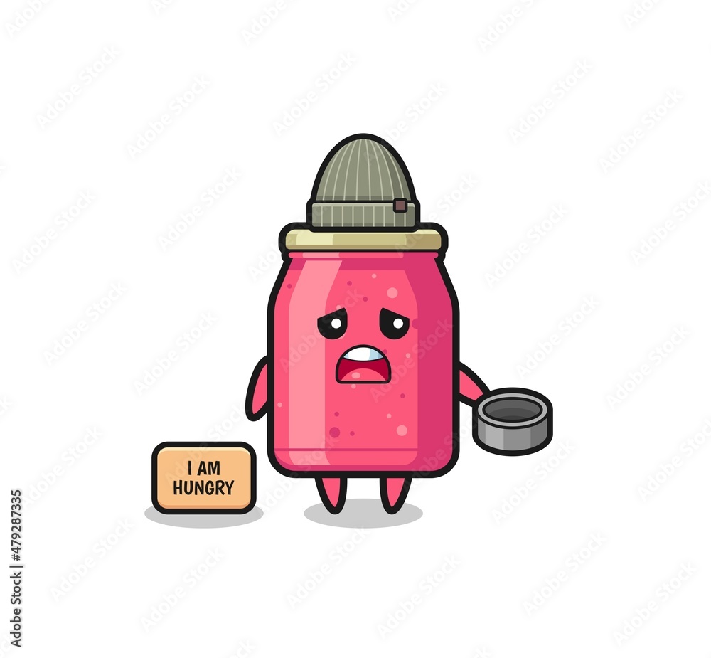 cute strawberry jam beggar cartoon character cute strawberry jam beggar cartoon character