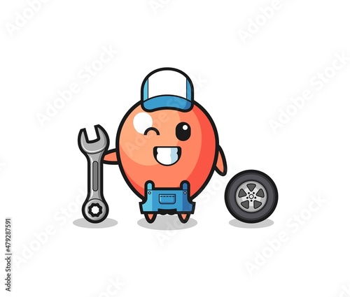 the balloon character as a mechanic mascot