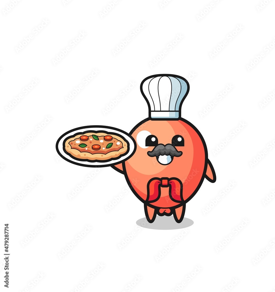 balloon character as Italian chef mascot balloon character as Italian chef mascot