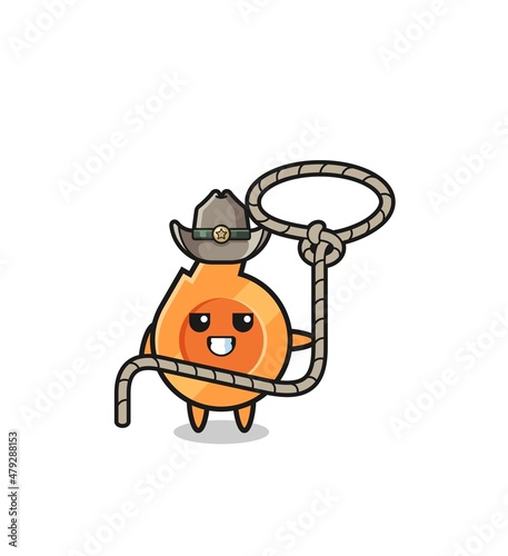 the whistle cowboy with lasso rope