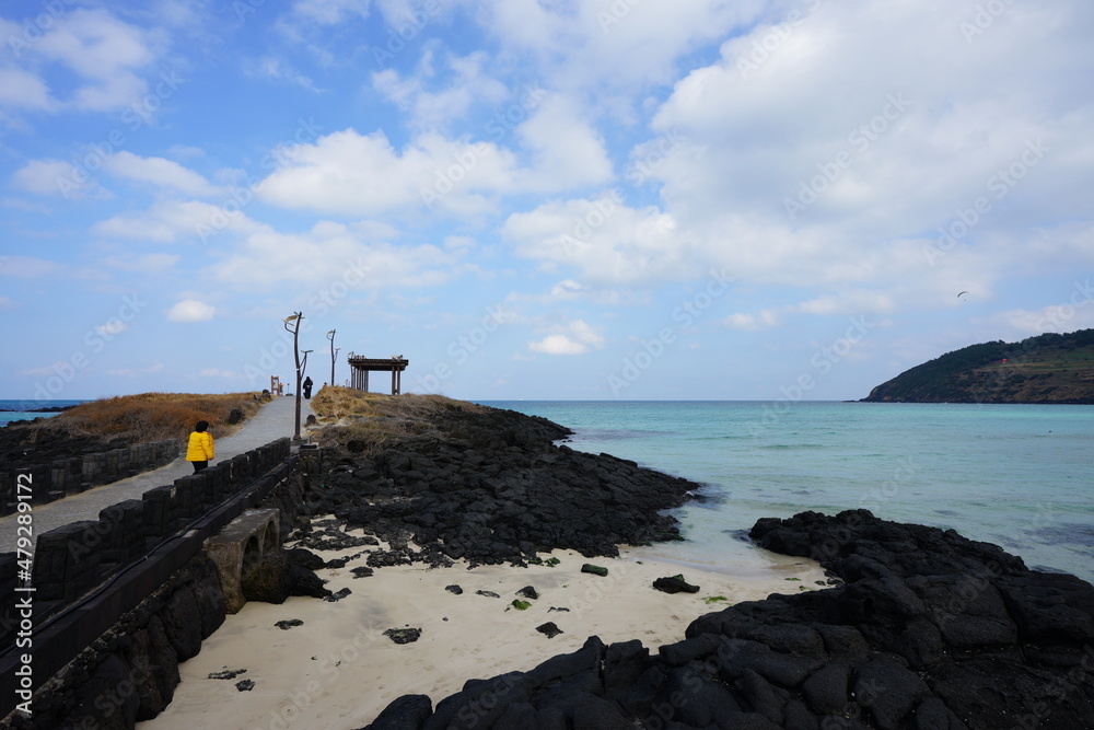 a beautiful seaside landscape with gazebo a beautiful seaside landscape with gazebo