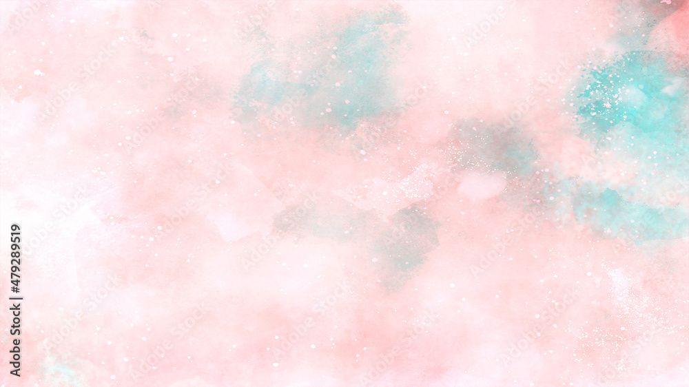 Pink and green watercolor background
