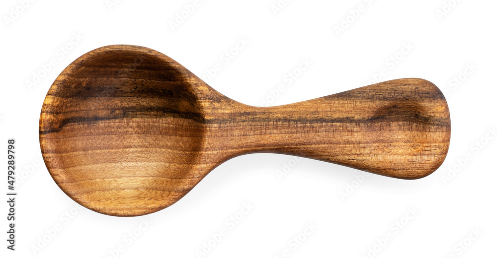 top view of wooden spoon isolated on white top view of wooden spoon isolated on white