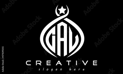 DAV three letters monogram curved oval initial logo design, geometric minimalist modern business shape creative logo, vector template