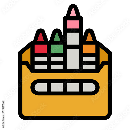 crayon line icon