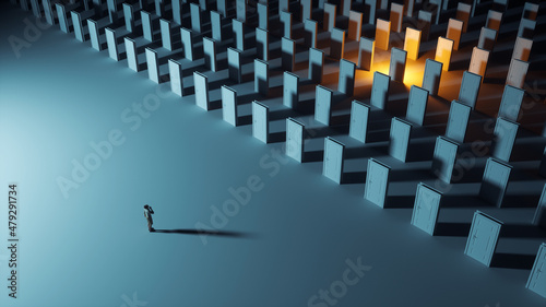 Foto Hard choice concept
