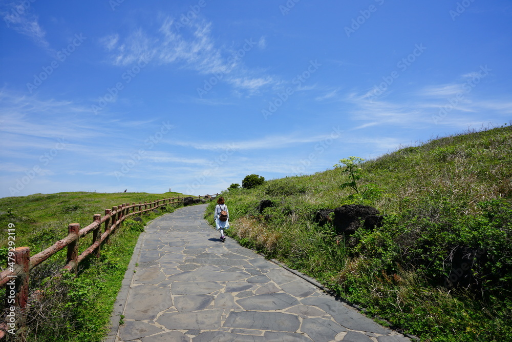 a wonderful seascape with seaside walkway a wonderful seascape with seaside walkway