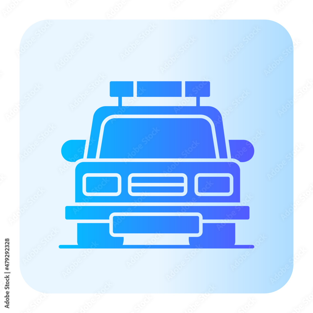police car gradient icon police car gradient icon