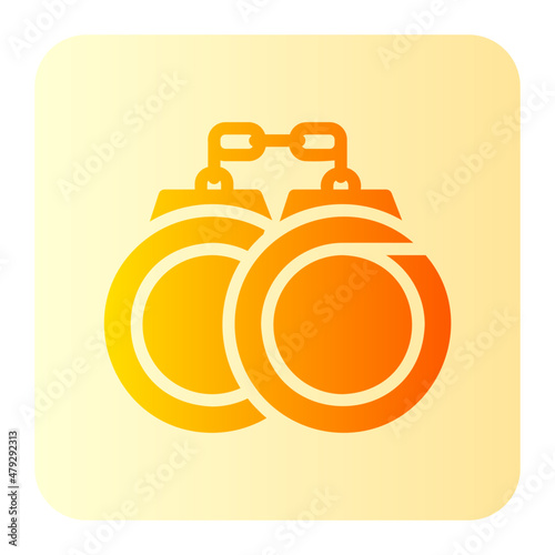 handcuffs gradient icon