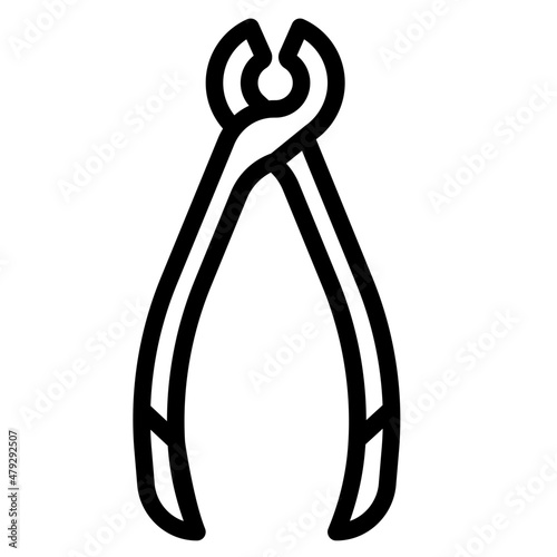 nipper outline icon