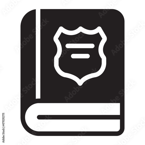 law book glyph icon