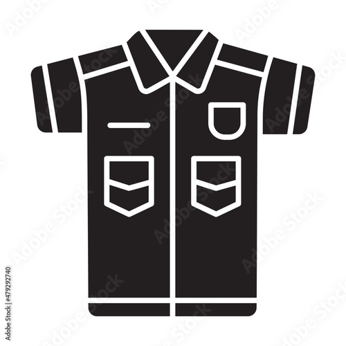 police uniform glyph icon