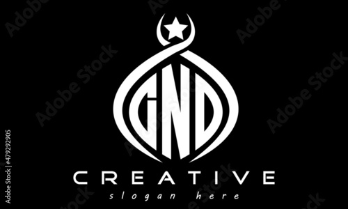 DNO three letters monogram curved oval initial logo design, geometric minimalist modern business shape creative logo, vector template