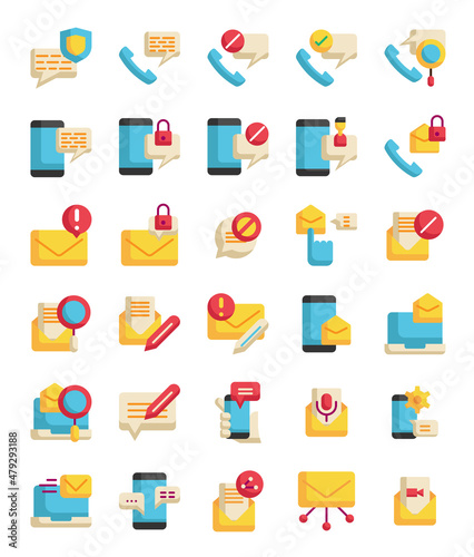 message flat icon vector