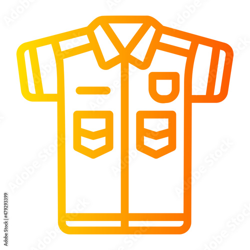police uniform gradient icon