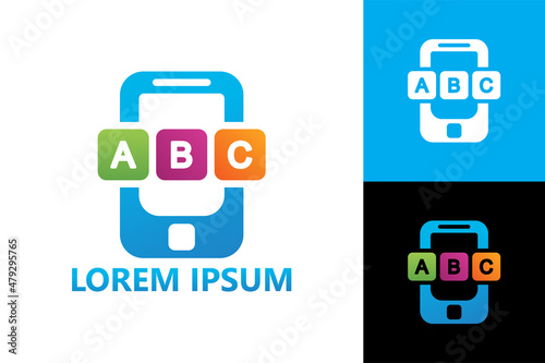 Education mobile phone logo template design vector