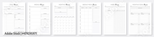 Fényképezés Daily, weekly, monthly, meal, habit & goal planners