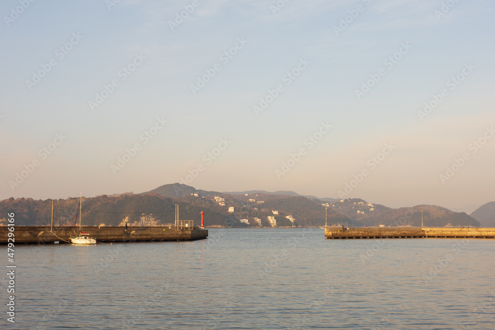 日本の岡山県備前市の頭島の美しい風景