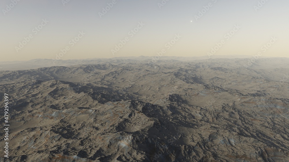 view from a beautiful planet, beautiful space background 3d render view from a beautiful planet, beautiful space background 3d render