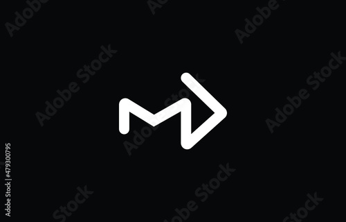 letter MD Clean and Minimal Initial Based Logo Design