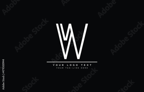 letter WV Clean and Minimal Initial Based Logo Design